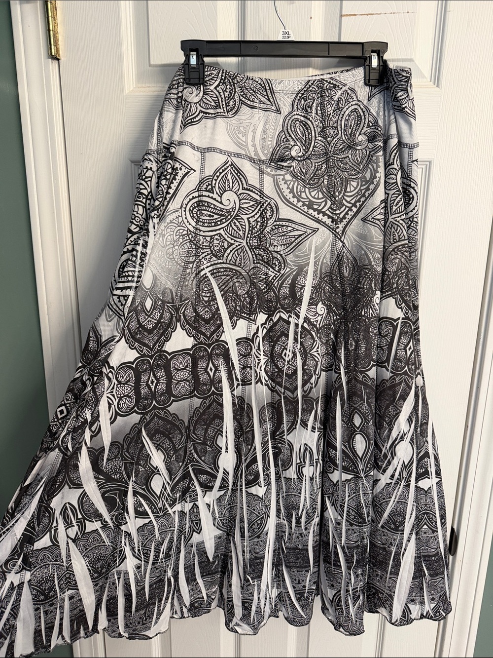 Unity World Wear Black & White Printed Skirt